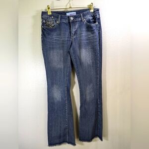 Wurl flare jeans size 11 with rhinestones